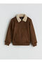 I Fur Roba Collar Boy's Suede Look Coat from Freezen Store - 2
