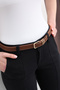 Classic Buckle Stitching Detailed Women's Trouser Belt, Dress Belt, Jacket Belt - 4