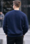 Men's Wellbeing Printed Navy Blue Sweatshirt - 5