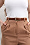 Suede Classic Buckle Grid-Strap Women's Pants Belt, Dress Belt, Coat Belt - 6