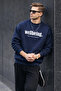 Men's Wellbeing Printed Navy Blue Sweatshirt - 4
