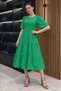 Short Sleeve Women's Dress with Embroidery Detail - 4