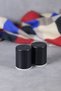 Stylish Matte Black Porcelain Salt and Pepper Shaker Set - 2