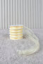 Cream Organza Tulle Ribbon 1 cm 22 Mt - Package, Wedding, Engagement, Dowry, Gift, Decoration, Party - 6