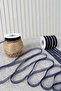 Navy Blue Organza Tulle Ribbon 1 cm 22 Meters - Package, Wedding, Engagement, Dowry, Gift, Decoration, Party - 2