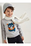 Esvab • Modern & Distinctive Zero Roba Collar Printed Long Sleeve Boys' Knitwear Sweater