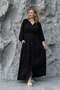 Buttoned Loose Maxi Dress with Belt Detail - 2