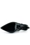 Reina Black Satin Stone Pointed Toe Thin Platform Heeled Evening Dress Shoes - 6