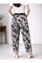 Women's Belt Detailed Camouflage Pattern Lycra Italian Trousers - 2