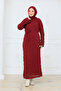 Women's Spanish Style Ribbed Knit Dress with Mesh Lining - 5