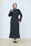 Women's Spanish Style Ribbed Knit Dress with Mesh Lining - 5