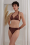 Accessory covered triangle bikini set 4276 - 4