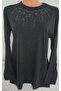 Er Clothing Winter Cotton Combed Blouse Long Sleeve Crew Neck Stone Smoked - 3
