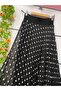 Polka Dot Chiffon Bell Skirt with Lining - 3