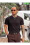 Basic Crew Neck Knitwear T-Shirt Black - 2