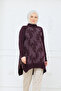 Women's Side Zipper Brush Patterned Silk Kupra Tunic - 2