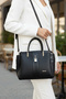 Women's Lock Detailed 3-Compartment Long Strap Hand & Shoulder Bag with New Season Accessories (29X20 cm) - 3