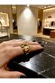 Gold Modern Fluid Form Adjustable Steel Ring - 2