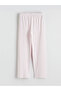 Ecru Striped Rabbit Printed Girls' Pajama Set - 8