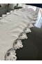 French Lace Linen Gardenia Luxury Runner - 5
