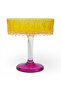 Colorful Glass Leged Presentation Stand 19 cm |   Embossed Patterned Special Design