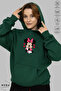 Women's Hoodie Long Sleeve Minnie Mouse Printed Hooded Oversized 100% Cotton Combed Cotton Sweatshirt