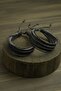Multi-Layer Design 2 Pcs Real Leather Bracelet Black/Black Genuine Leather Bracelet Fashion Bracelet - 2