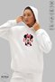 Women's Hoodie Long Sleeve Minnie Mouse Printed Hooded Oversized 100% Cotton Combed Cotton Sweatshirt - 2