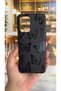 Oppo A74 Compatible Black Butterfly Patterned Silicone Shock Absorbing Classic Protective Rubber Case - 2