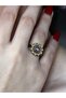 Natural Stone Pink Quartz Round Natural Stone Antique Adjustable Women's Ring Euy92Pk - 2