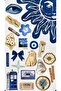 Blue Tones Art & Vintage Sticker Set – 22X30 cm - 3