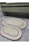 Nâzen 2-Piece Rope Bathroom Set Wicker Mat with Knitted Edges 60X100 + 40X60 Handmade - 5