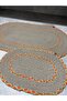 Nâzen 2-Piece Rope Bathroom Set Wicker Mat with Knitted Edges 60X100 + 40X60 Handmade - 4