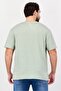 Men Henley Neck Short Sleeve Heather T-Shirt, Sage Green - 3