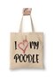 Poodle Mom Dog Dogs Mom Dog Mom White Tote Bag Long Handle Shopping Bag Beach Bag