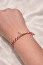 Transparent Evil Eye Beaded Marteniçka Bracelet with Card - 2