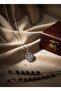 Baguette Zircon Stone Oval Design Steel Necklace