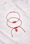 Murano Glass Red Evil Eye Beaded and Fatma Ana Figured Marteniçka Bracelet Set with Card