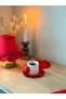 Lovely Linen Frilly Coaster Red - 2