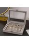 Rings Organizer Tray 7 Slots Velvet Jewelry Earring Storage Box with Transparent lid Jewelry Display - 6