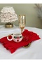Lovely Single Linen Ruffled Tray Cover - 2