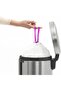 NewIcon Pedal Bin with Plastic Inner Bucket, 12 Litre, Matt Steel - 3