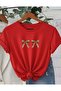 Double Leopard Ribbon Printed Unisex Women'S/Men's Oversize Crewneck T-Shirt