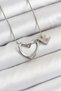 Hearted Letter Silver 316L -Letter H- Stainless Steel Necklace -702 - 3