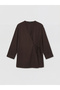 Esvab • Modern & Distinctive Double-Breasted Roba Collar Textured Modal Blend Women's Kimono - 5