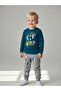 Boy's Space up Astronaut Printed Long Sleeve Pajama Set - 4