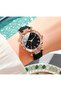 Gold Plated Crystal Stone Watch, Gift for Lover, Gift for Mother