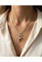 316L Anti-Tarnish Steel Colorful Zircon Stone Letter F Pendant Gold Color Women's Anti-Allergic Necklace