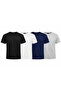 Classics Unisex Relaxed Fit Basic Short Sleeve T-Shirt 4-Pack Black-Navy-White-Grey - 4