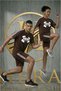 New Season Hera Printed Premium Combed Cotton Fabric Side Striped Crew Neck T-Shirt and Shorts 2-Piece Set - 4
